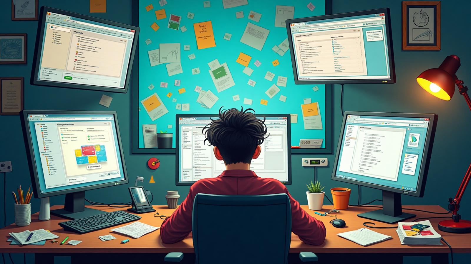 Chaotic workflow illustration